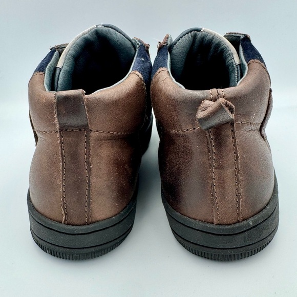 Children's Blue and Brown Velcro Sneakers - Picture 3 of 6